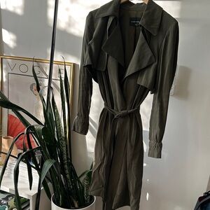 Club Monaco Olive Trench Coat
